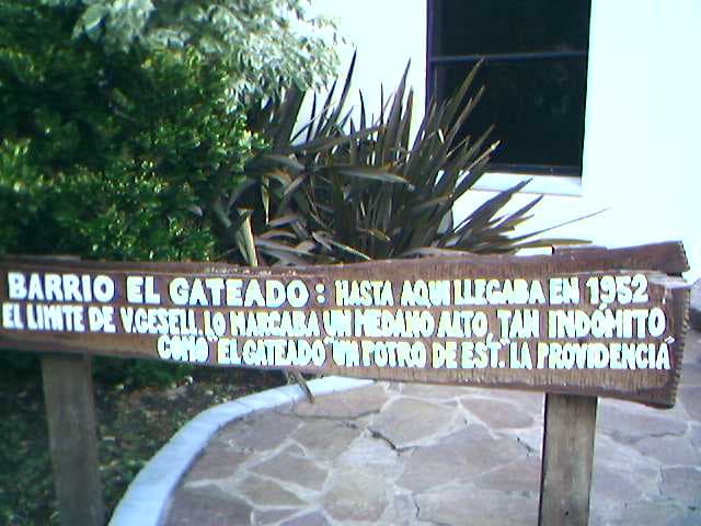 Cartel histórico "Barrio El Gateado"